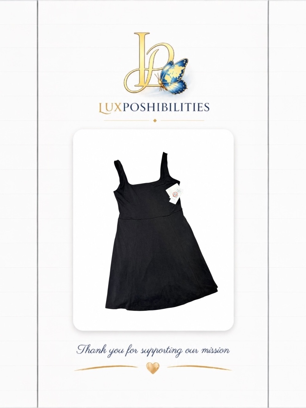 Yogalicious Black Mini Tank Dress